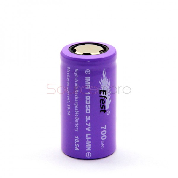 Efest 18350 700mah 10.5A  Rechargeable Battery Flat Top-2pcs