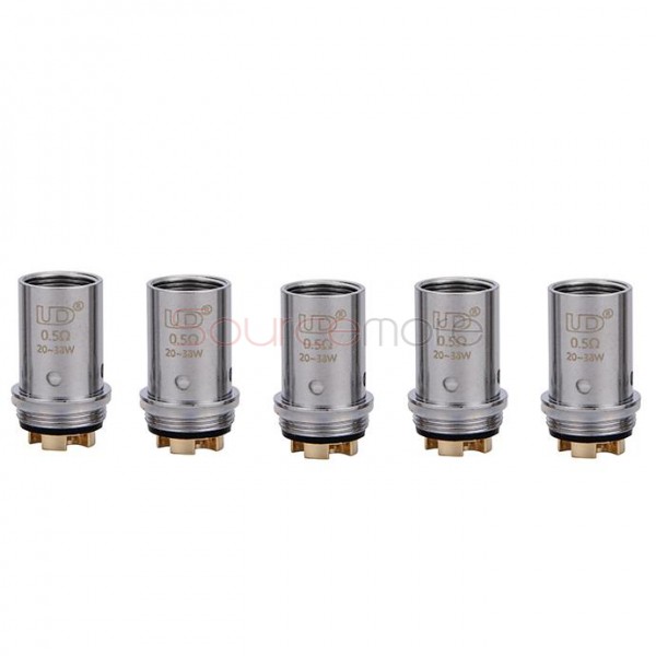 Youde UD Replacement Coil Head for Balrog 70W TC Starter Kit MVOCC Mesh Vertical Organic Cotton Coil Head 5pcs -0.5ohm