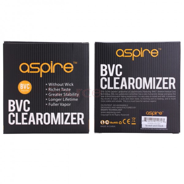 Aspire ET-S Glass BVC Clearomizer 5pcs - Blue