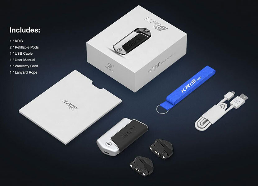 Hcigar KRIS Pod Kit 650mAh Package