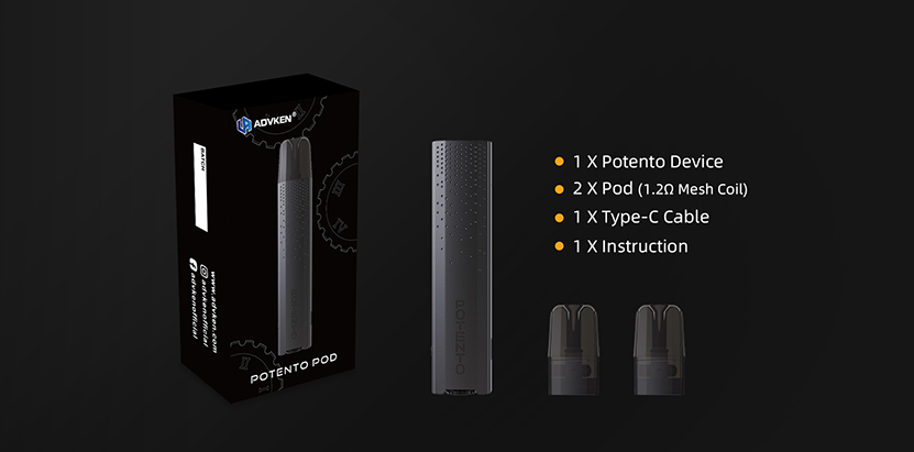 Advken Potento Pod VV Kit Package