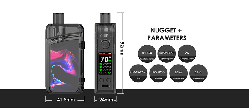 Artery Nugget+ Kit 5ml 2000mAh pod mod kit