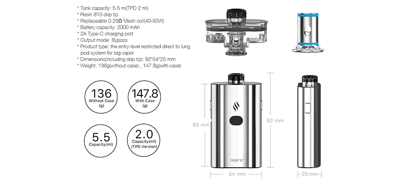 Aspire Cloudflask Kit Feature 9