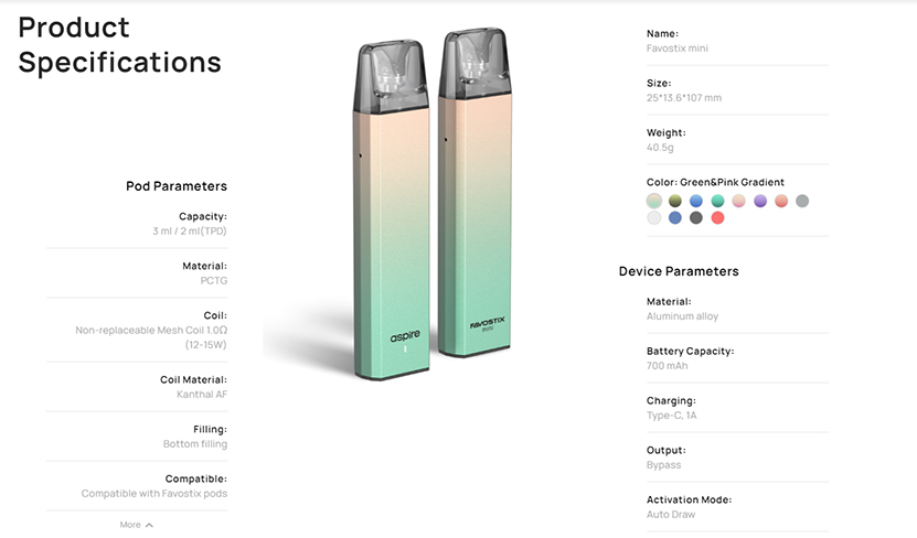 Aspire Favostix Mini Kit Specification