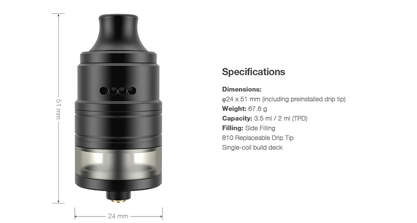 Aspire Kumo RDTA specification