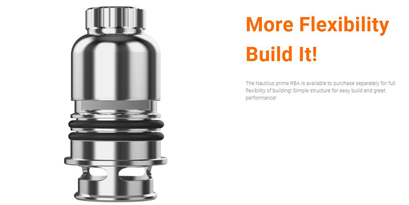 Aspire Nautilus Prime RBA Coil More Flexibility