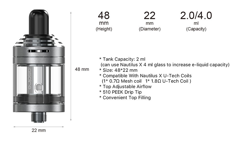 Aspire Nautilus XS Tank Feature 6