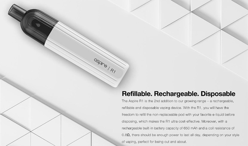 Aspire R1 Disposable Kit Feature
