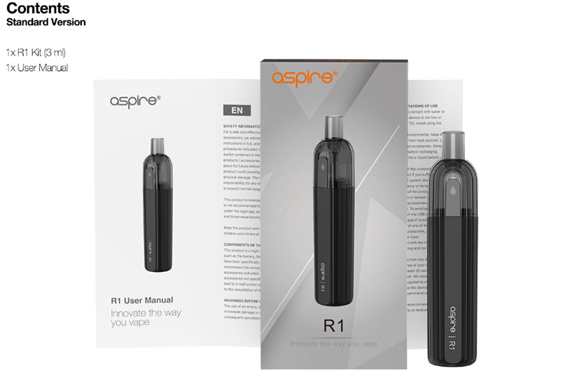 Aspire R1 Disposable Kit Package