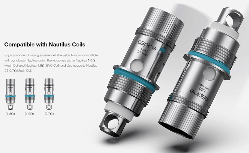 Aspire Zelos Nano Kit con Nautilus Nano Sigaretta Elettronica - Kit Aspire  - Svapo Store