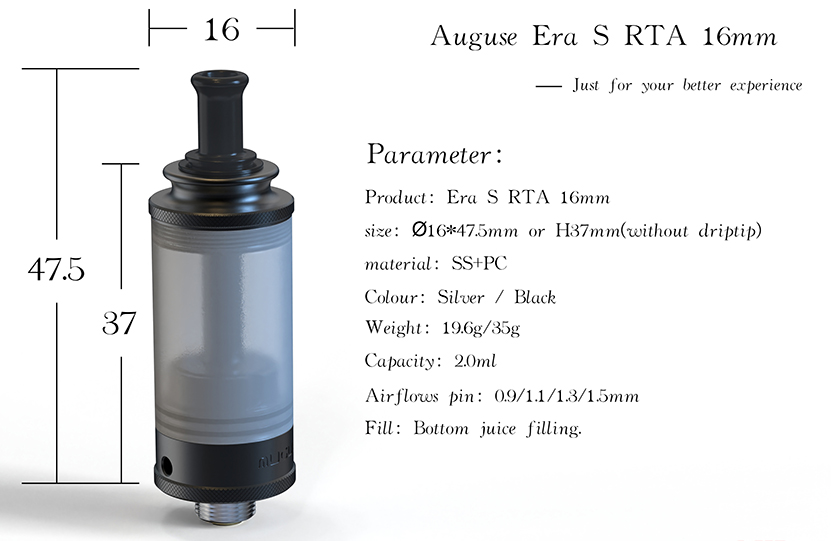 Auguse Era S RTA Specifications