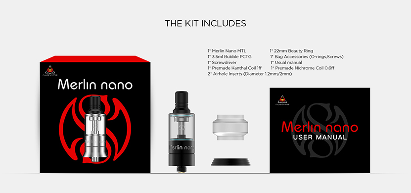 Augvape Merlin Nano RTA Package