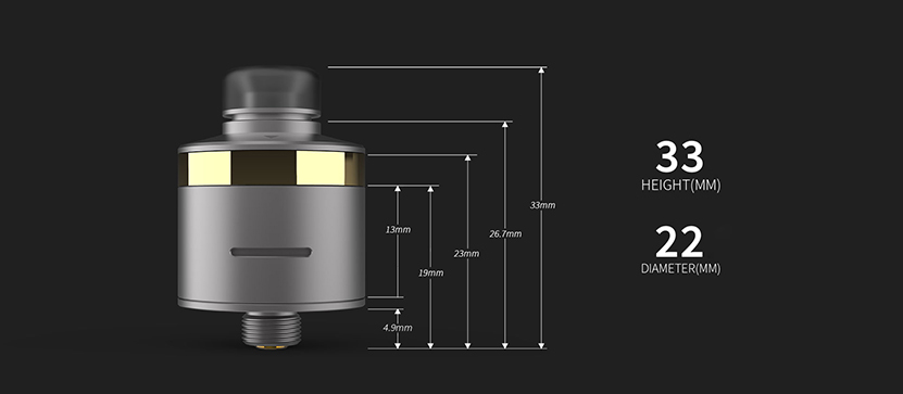 BP Mods Bushido V3 RDA Atomizer 22mm