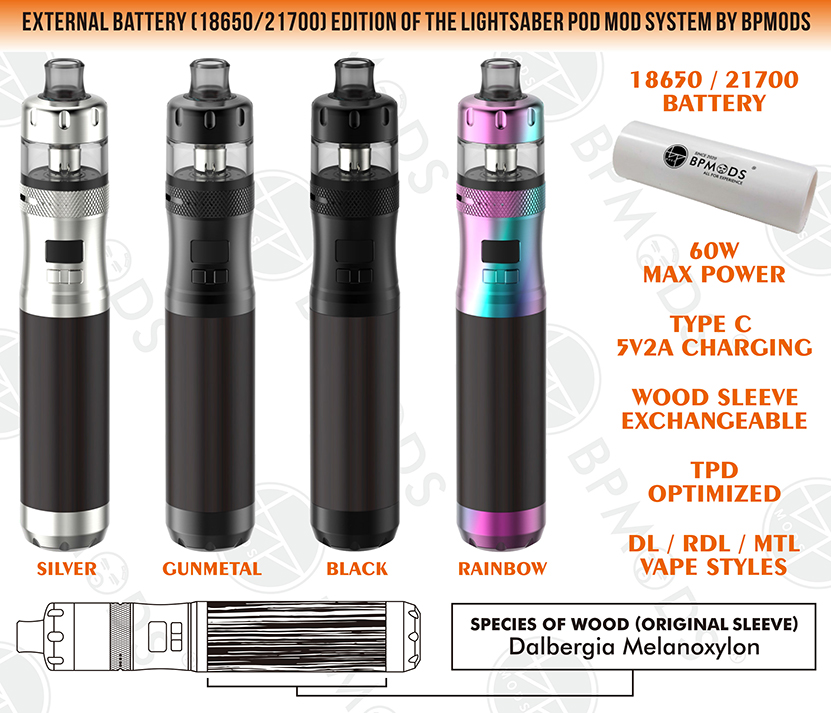 BP MODS Lightsaber X Multifunctional Pod Mod Kit Features