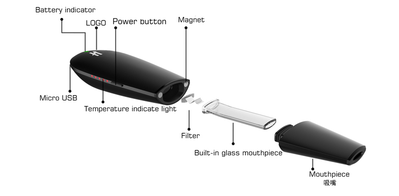 Blk Dry Herb Vaporizer System