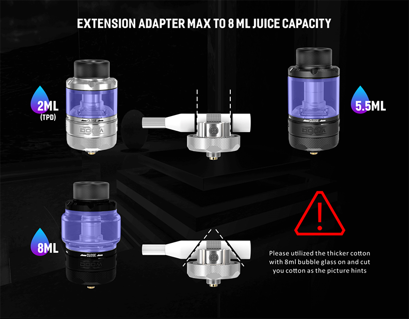 Damn Vape Doom X RTA Φ26mm 5.5ml/8ml Mesh RTA Tank