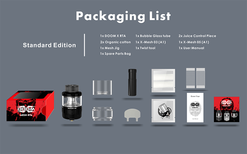 Damn Vape Doom X RTA Package