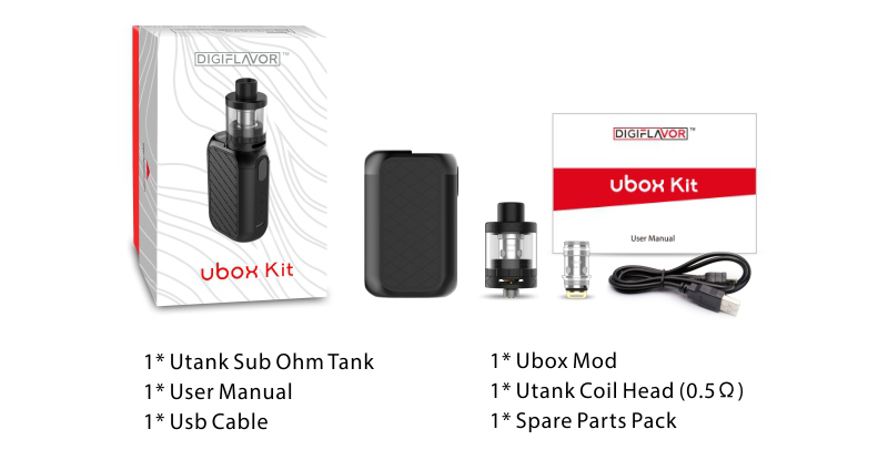 Digiflavor Ubox Kit Contents