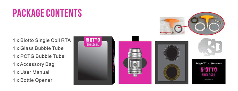 DOVPO Blotto Single Coil RTA Package List