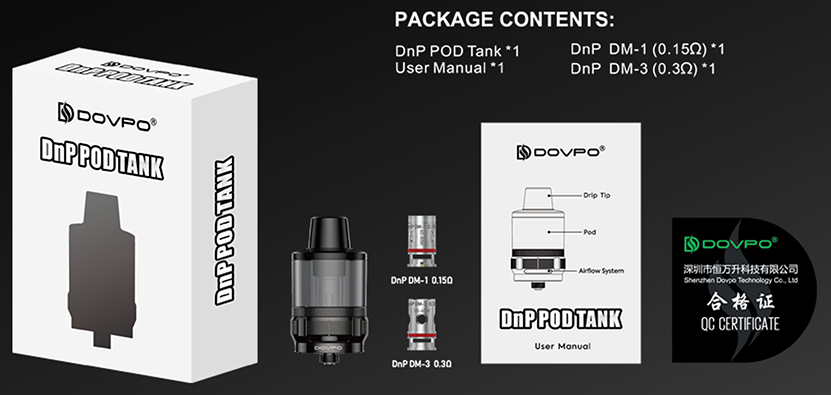 DOVPO DnP Pod Tank Package List