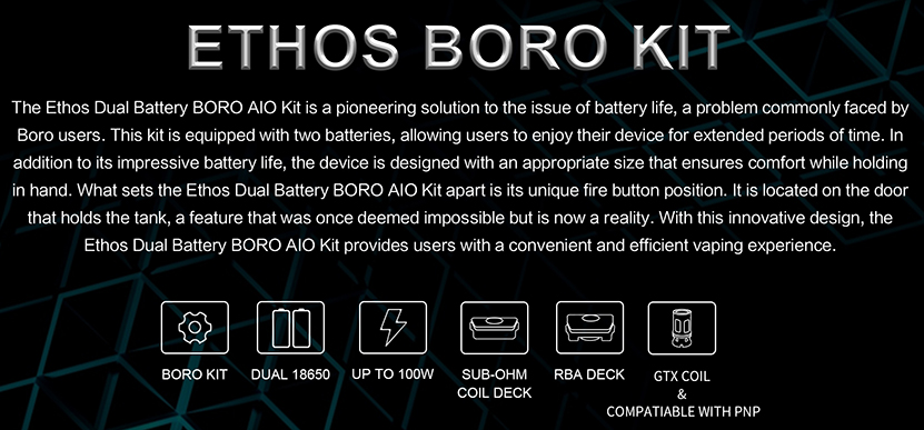 DOVPO Ethos Boro Kit Features Design