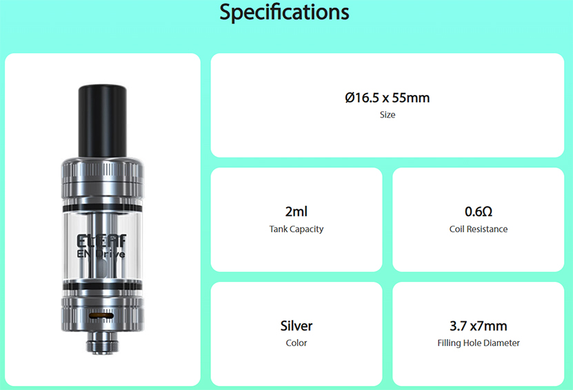 Eleaf EN Drive Tank Specification