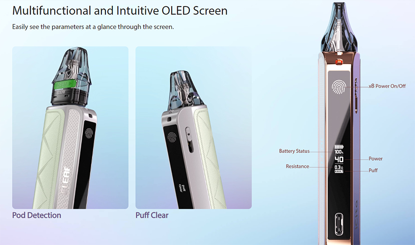 Eleaf iCita Pod Kit OLED Screen