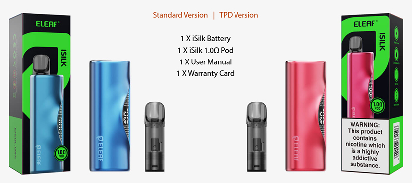 Eleaf iSilk Pod Kit Package 1.0Ω Version