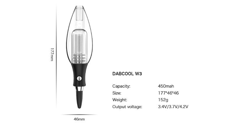 Exseed Dabcool W3 Kit 450mAh water pipe vaporizer kit