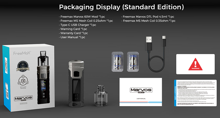 Freemax Marvos 60W Kit Package