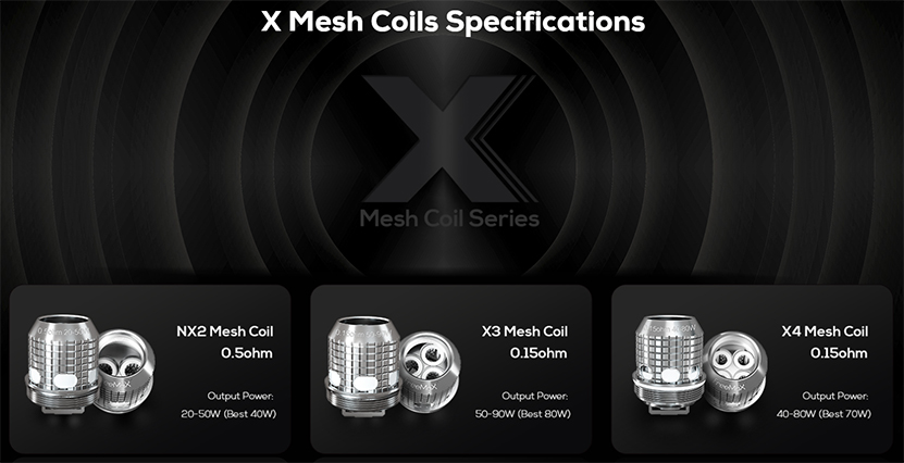 Freemax X Mesh Coil Types