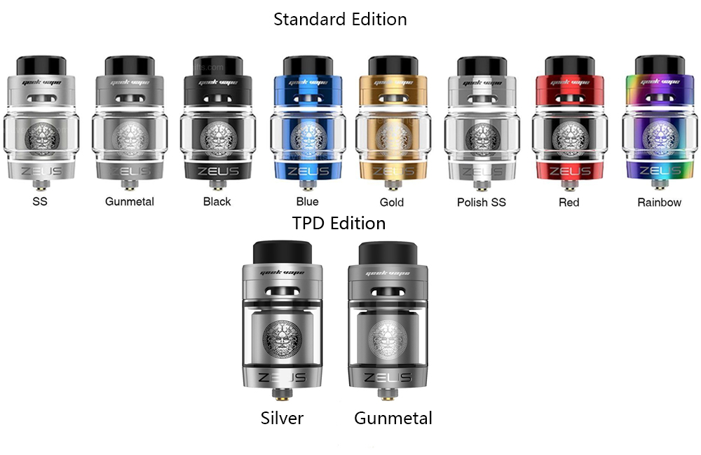 GeekVape Zeus Dual RTA Colors