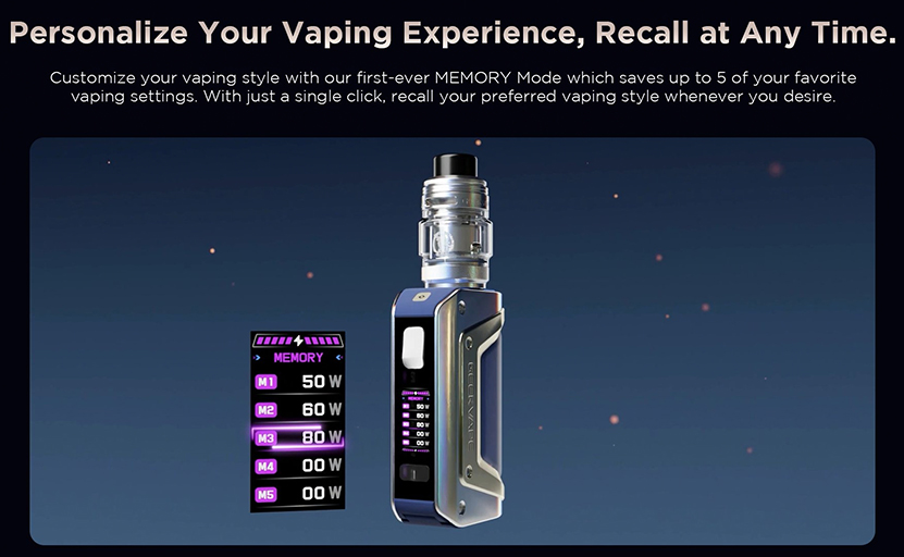 GeekVape Aegis Legend 3 Kit Memory Mode