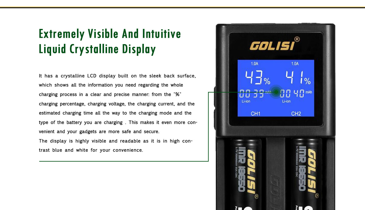 Golisi S2 Charger LCD Display