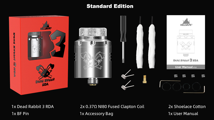 Hellvape Dead Rabbit 3 RDA Package