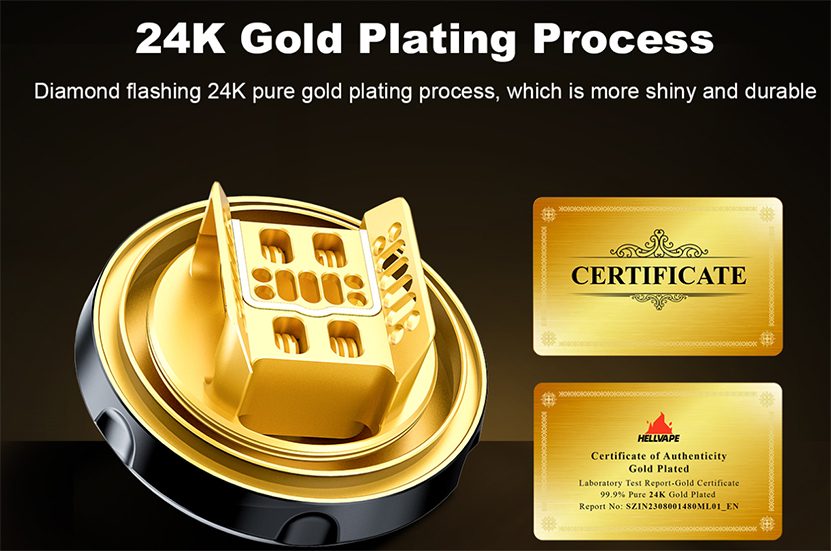 Hellvape Dead Rabbit 3 RTA 6th Anniversary Edition 24K Gold Plating Process