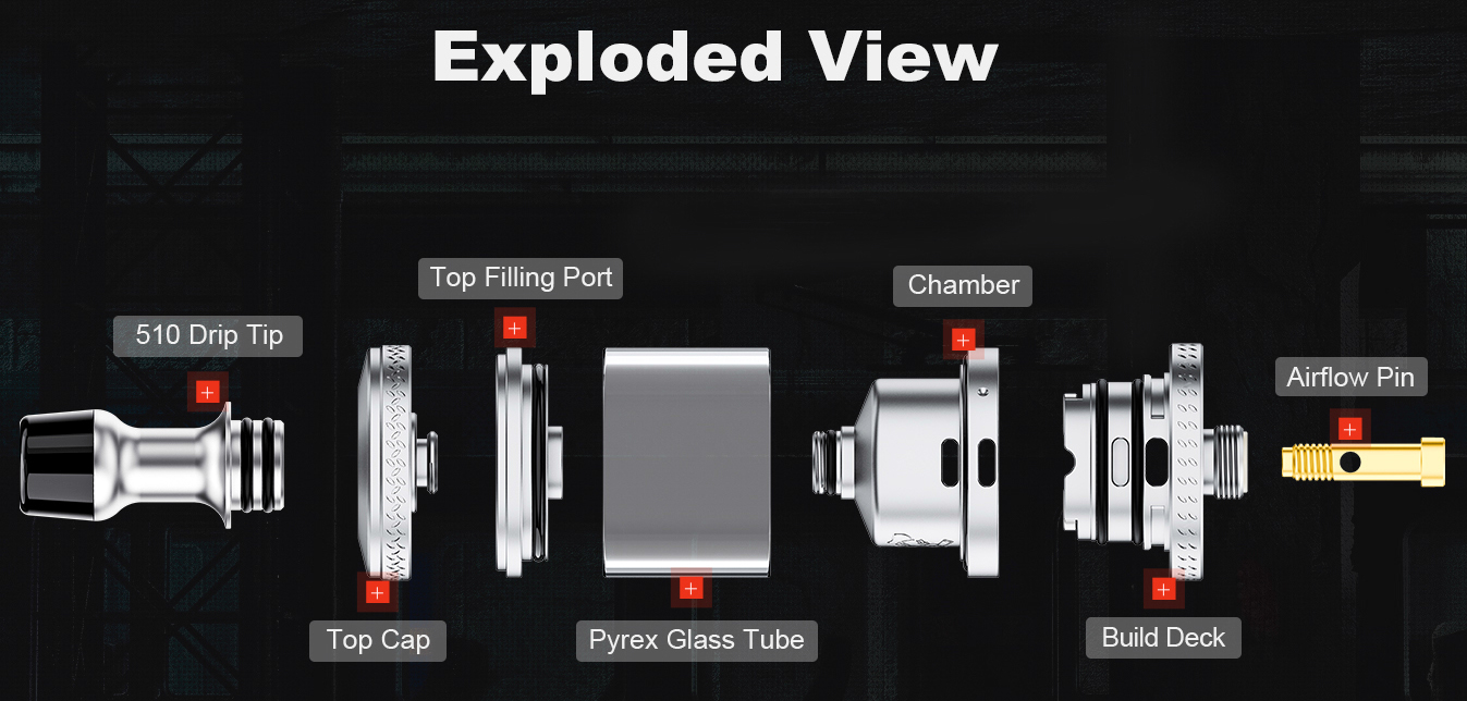 Hellvape Dead Rabbit MTL 2 RTA Exploded View