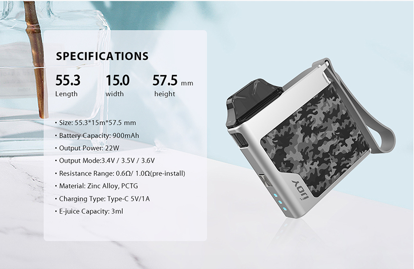 IJOY Aria Pod Kit Specification