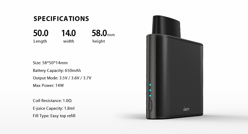 IJOY Neptune X Pod Starter Kit Specifications