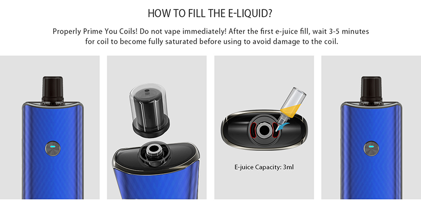 IJOY Saturn Pod Vape Kit Filling