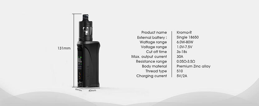 Kroma R Kit with Zlide Tank Parameter