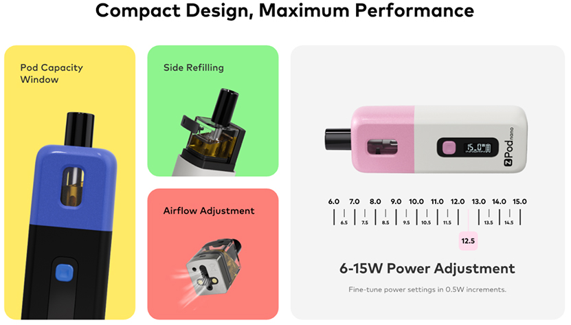 Innokin Z Pod Nano Kit Airflow Adjustment