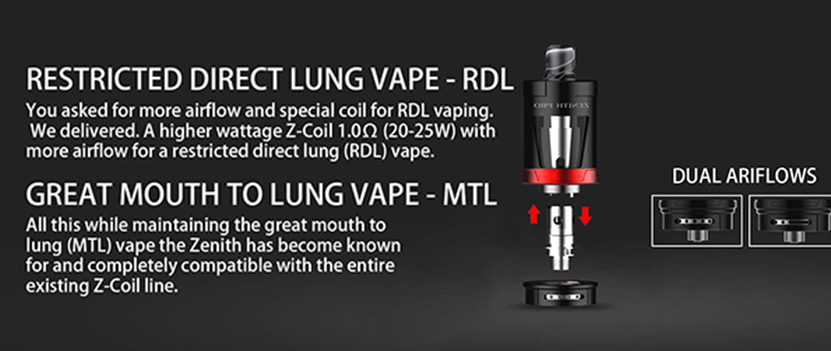 Innokin Zenith Pro RDL Tank RDL and MTL Vaping