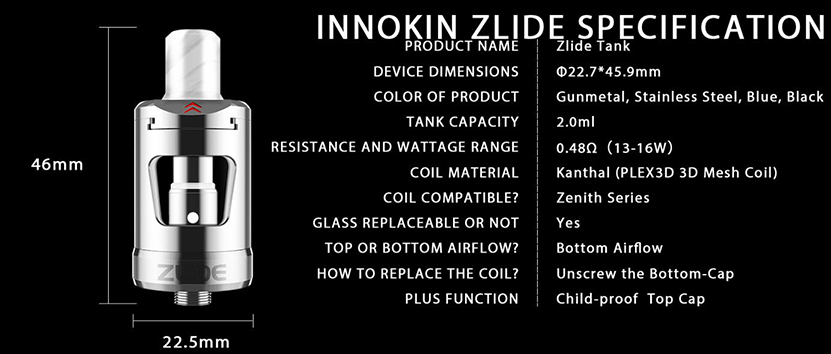 Innokin Zlide Subohm Tank