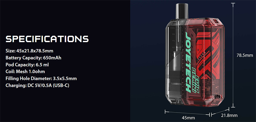 Joyetech Evio Gemini Kit Specification