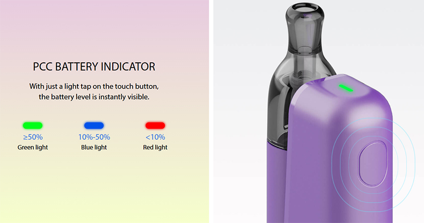 Joyetech eRoll Nano Pod Kit PCC Battery Indicator