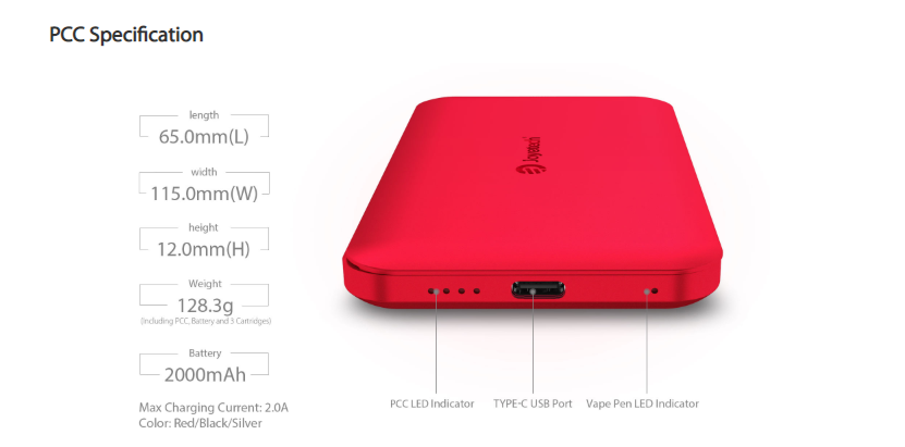 Joyetech eRoll MAC PCC Specification