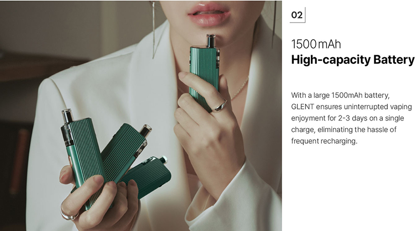 Justfog Glent Pod Kit Battery Capacity