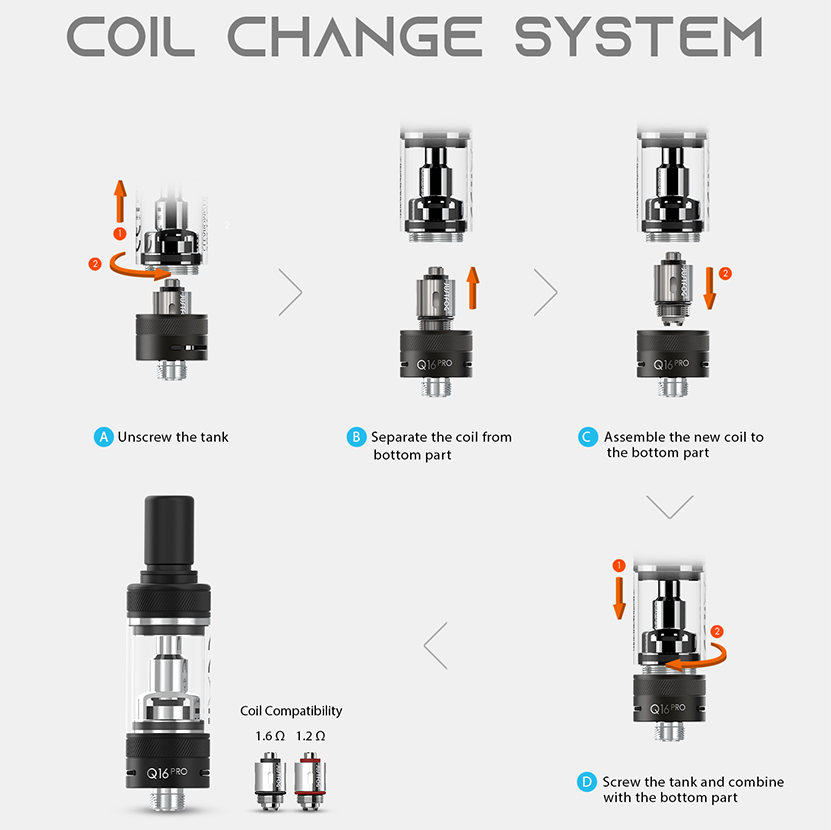 JUSTFOG - Q16 Pro Clearomizer 1.9ml