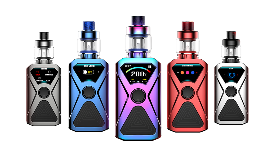 Kanger XLUM 200W Starter Kit Powered by Dual 18650 Cells - Red